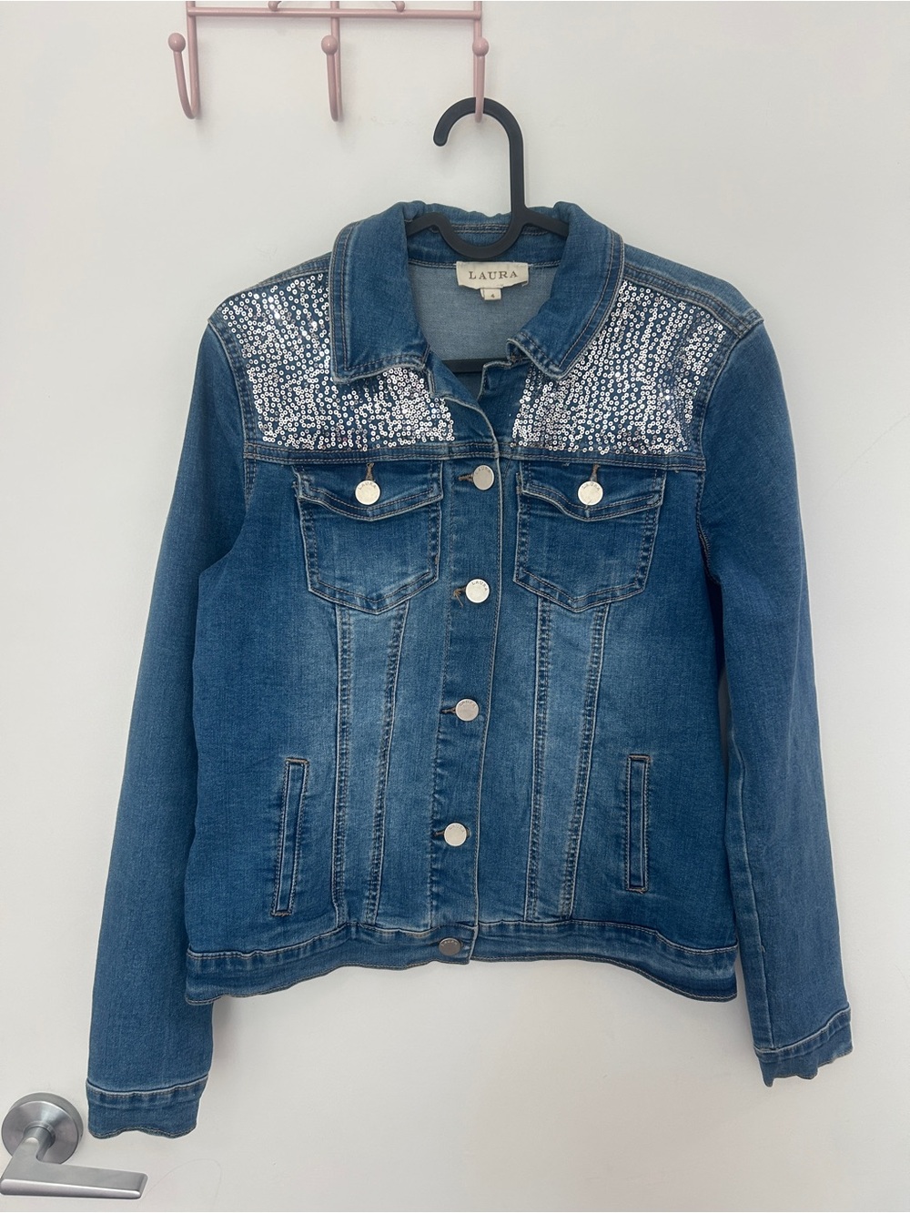 Laura Sequin Denim Jacket